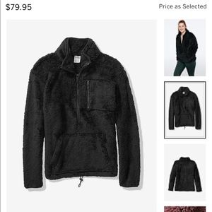 VS PINK teddy half zip